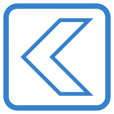 Ok ucu sol vektör simgesi bir çerçeve içinde