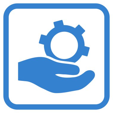 Bir çerçevedeki mühendislik hizmeti vektör simgesi