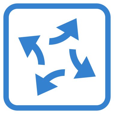 Santrifüj oklar bir çerçeve içinde simge vektör