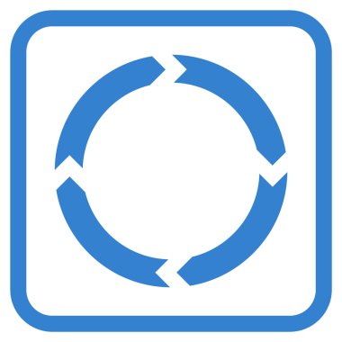 Döndürme vektör simgesi bir çerçeve içinde