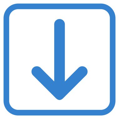 Vektör simgesi bir çerçeve içinde aşağı ok