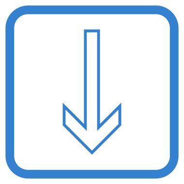 Vektör simgesi bir çerçeve içinde aşağı ok