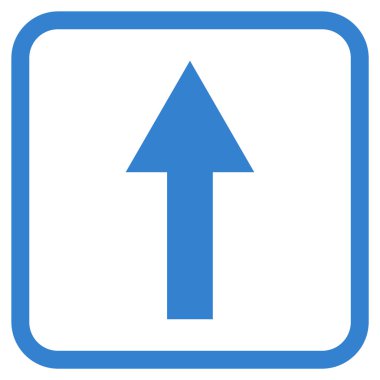 Vektör simgesi bir çerçeve içinde yukarı ok