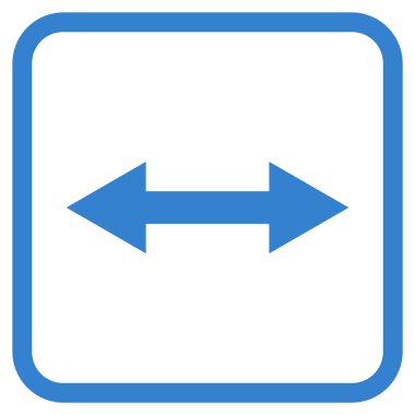 Yatay Çevir vektör simgesi bir çerçeve içinde