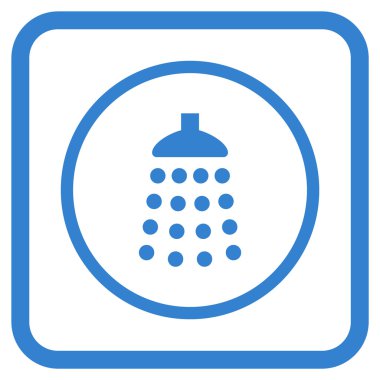 Duş vektör simgesi bir çerçeve içinde