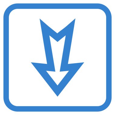 Vektör simgesi bir çerçeve içinde aşağı ok