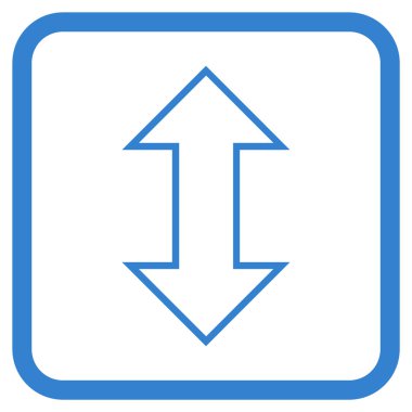 Exchange dikey vektör simgesi bir çerçeve içinde