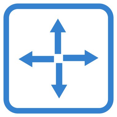 Genişletin okları vektör simgesi bir çerçeve içinde