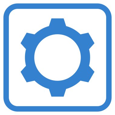 Dişli vektör simgesi bir çerçeve içinde