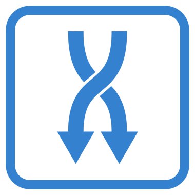 Vektör simgesi aşağı okları bir çerçevede shuffle