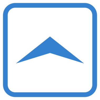 Vektör simgesi bir çerçeve içinde yukarı ok ucu