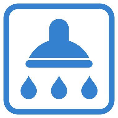 Duş vektör simgesi bir çerçeve içinde