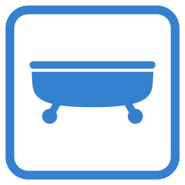 Küvet vektör simgesi bir çerçeve içinde