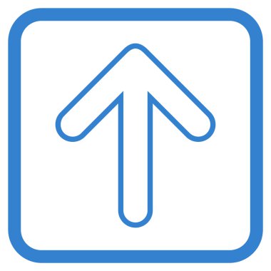 Vektör simgesi bir çerçeve içinde yukarı yönlü ok