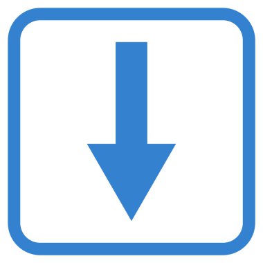 Vektör simgesi bir çerçeve içinde aşağı ok