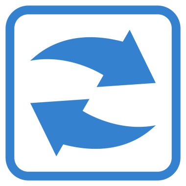 Exchange oklar bir çerçeve içinde simge vektör