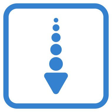 Vektör simgesi bir çerçeve içinde aşağı ok