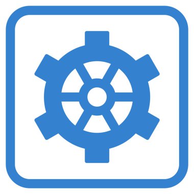 Dişli vektör simgesi bir çerçeve içinde