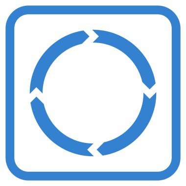 Döndürme vektör simgesi bir çerçeve içinde