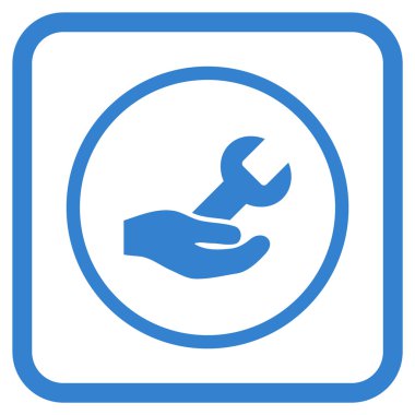 Onarım hizmeti vektör simgesi bir çerçeve içinde