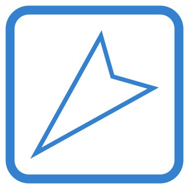 İşaretçi yaptı vektör simgesi bir çerçeve içinde aşağı