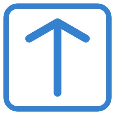 Vektör simgesi bir çerçeve içinde yukarı ok