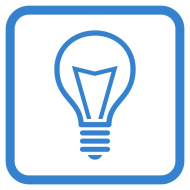 Lamba ampul vektör simgesi bir çerçeve içinde