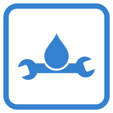 Sıhhi tesisat vektör simgesi bir çerçeve içinde