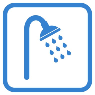 Duş vektör simgesi bir çerçeve içinde