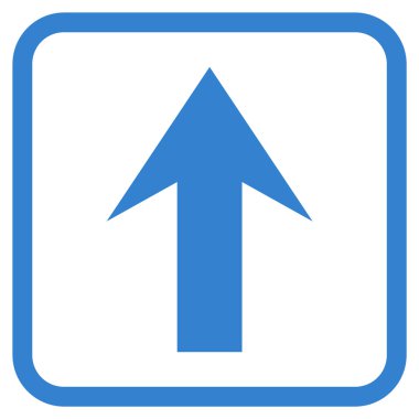 Vektör simgesi bir çerçeve içinde yukarı ok