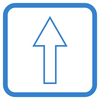 Vektör simgesi bir çerçeve içinde yukarı ok