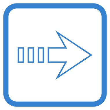 Doğru vektör simgesi bir çerçevede göndermek