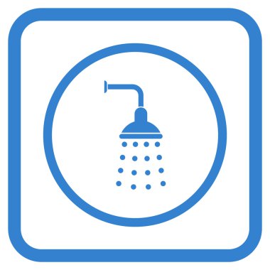 Duş vektör simgesi bir çerçeve içinde