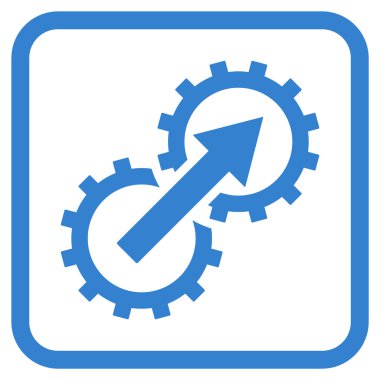 Dişli Tümleştirme vektör simgesi bir çerçeve içinde