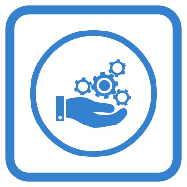 Mekanik Servisi vektör simgesi bir çerçeve içinde