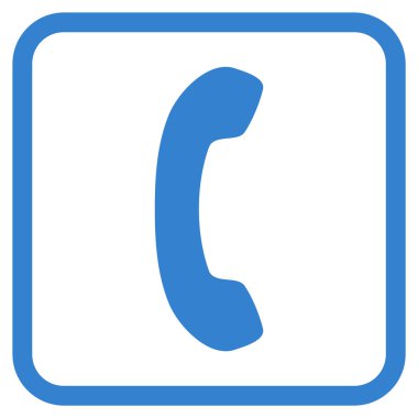 Telefon alıcı vektör simgesi bir çerçeve içinde