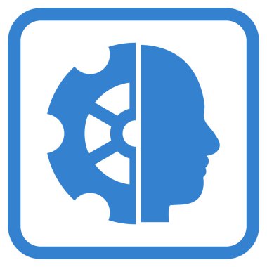 Akıl vektör simgesi bir çerçeve içinde