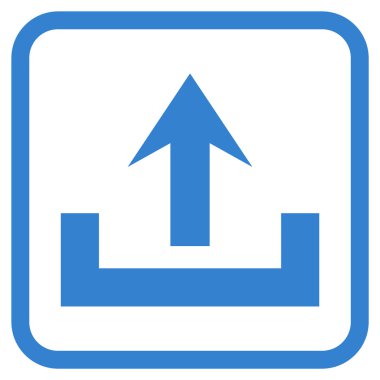 Vektör simgesi bir çerçeve içinde upload