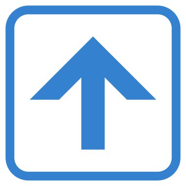 Vektör simgesi bir çerçeve içinde yukarı ok