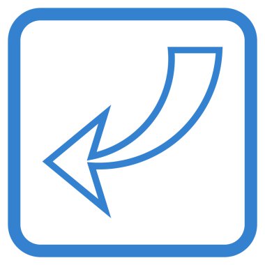 Vektör simgesi bir çerçeve içinde geri al