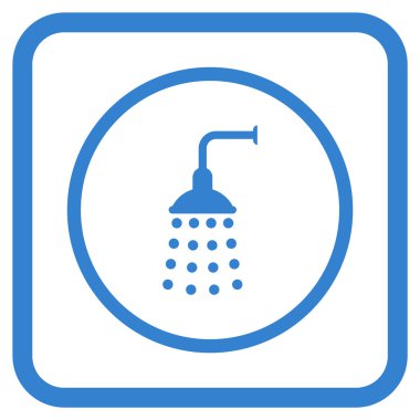 Duş vektör simgesi bir çerçeve içinde