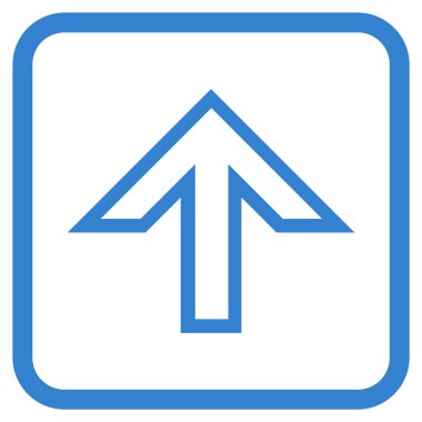 Vektör simgesi bir çerçeve içinde yukarı ok