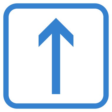 Vektör simgesi bir çerçeve içinde yukarı ok