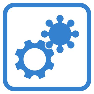 Gears'ı vektör simgesi bir çerçeve içinde