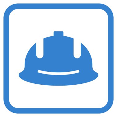 İnşaat kask vektör simgesi bir çerçeve içinde