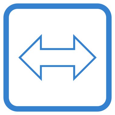 Exchange yatay vektör simgesi bir çerçeve içinde