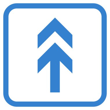 Vektör simgesi bir çerçeve içinde yukarı ok