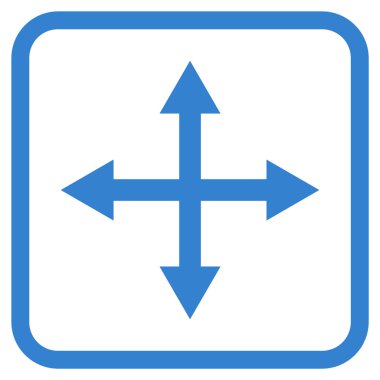 Genişletin okları vektör simgesi bir çerçeve içinde