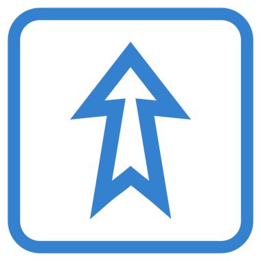 Vektör simgesi bir çerçeve içinde yukarı ok