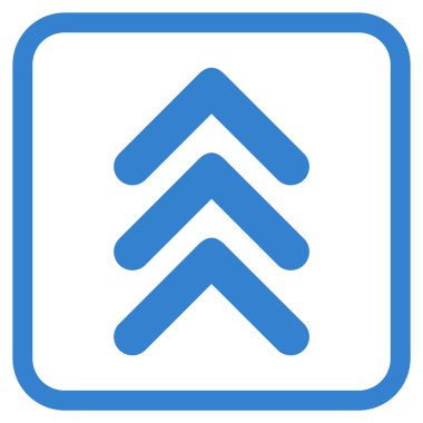 Vektör simgesi bir çerçeve içinde yukarı çift ok ucu